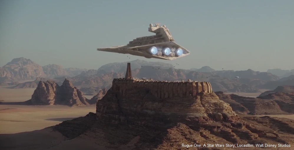 Enhanced by CGI - the mountains of Rum also made it into Star Wars.