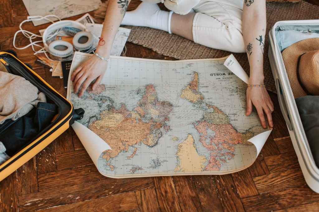 Girl doing Travel Planning 