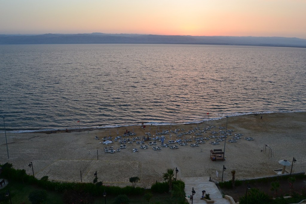 Dead Sea at sunset 
