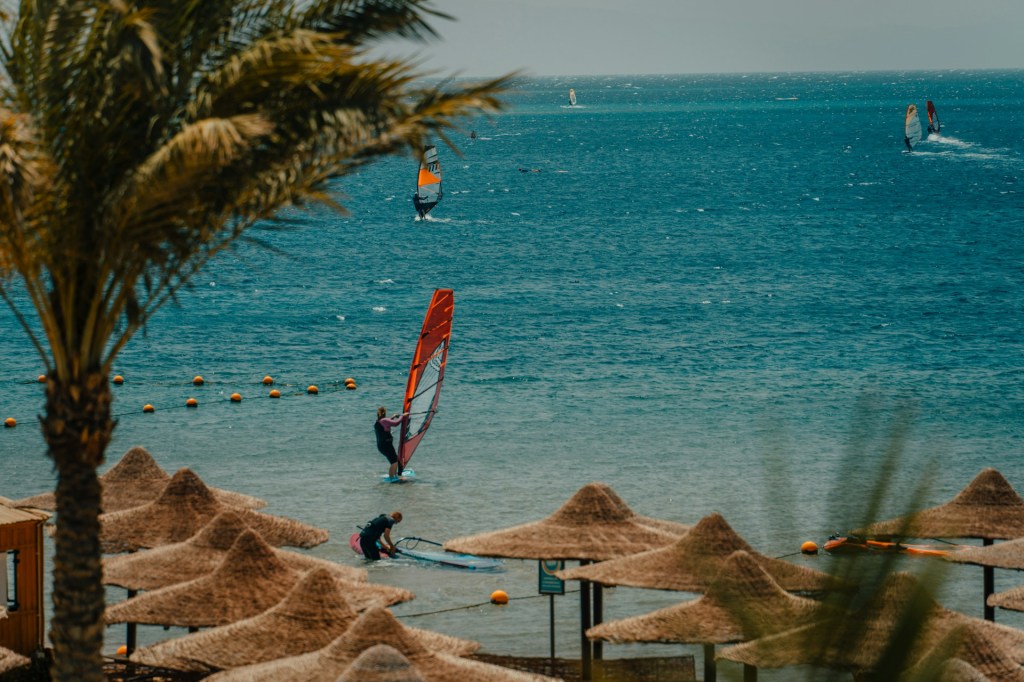 Windsurfers in Dahab 