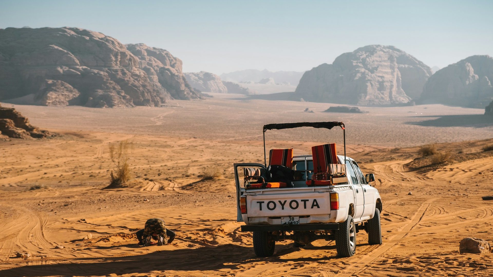 Jeep in Wadi Rum Desert