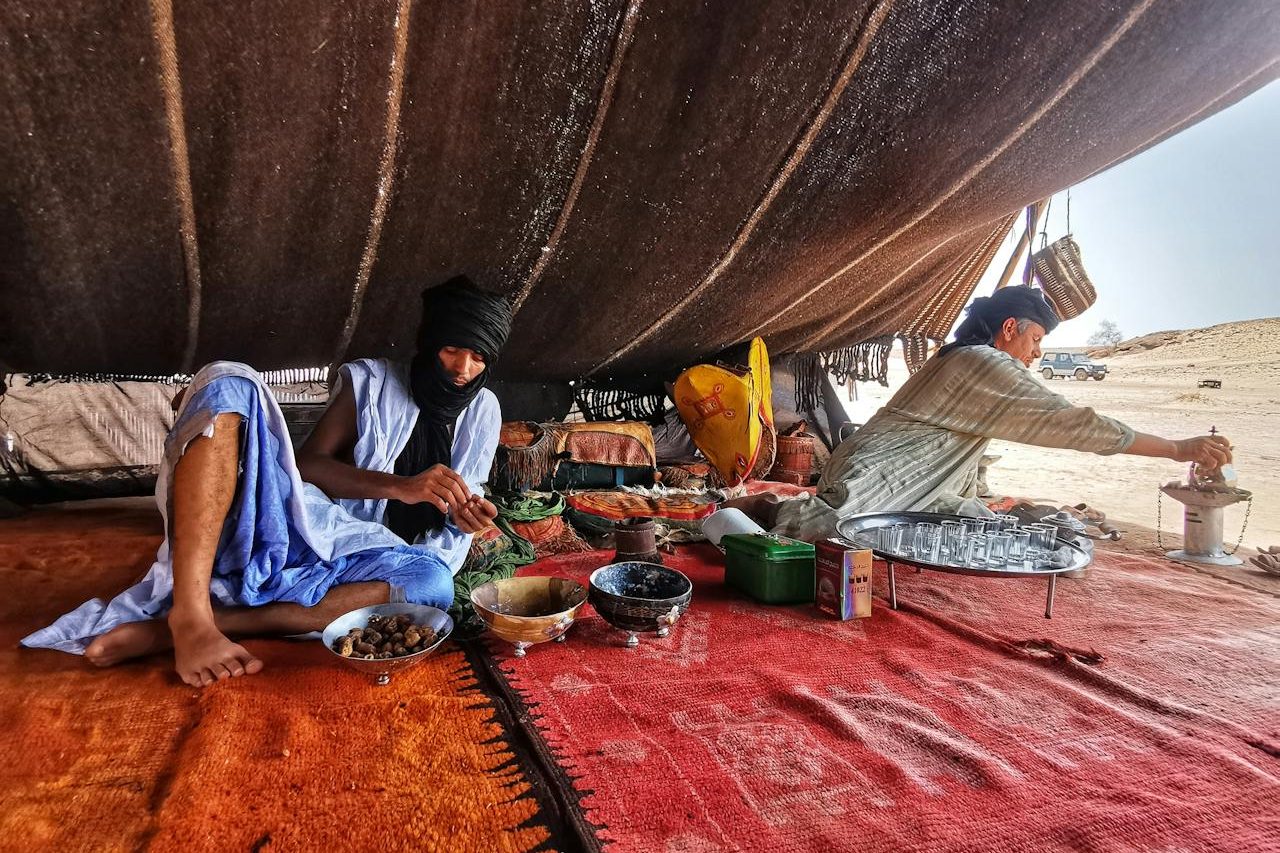 Men in Bedouin Tent